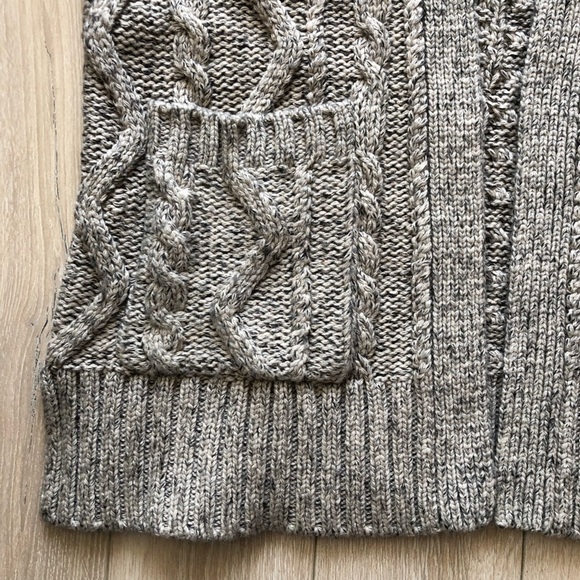 Madewell Wool Alpaca Blend Cable Knit Textured Open Front Cardigan Size S - Picture 6 of 12